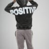 POSITIVE Czarna Bluza Acid Wash 2k26