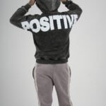 POSITIVE Czarna Bluza Acid Wash 2k26